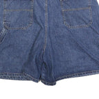 Gloria Vanderbilt Womens Blue Denim Mini Cotton Blend Skort L Pockets Zip Casual
