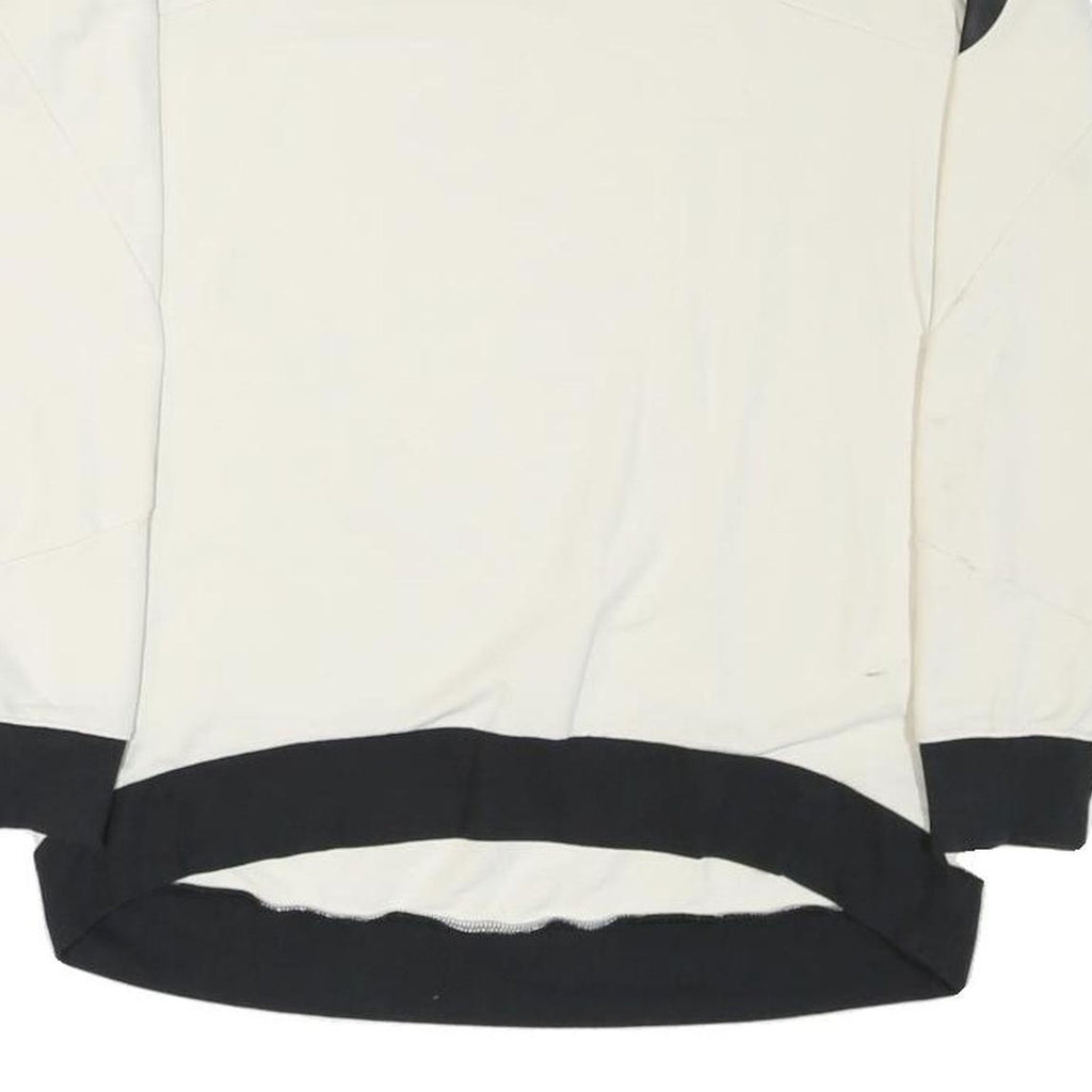 THE NORTH FACE Womens White & Black Crew Neck S Cotton Blend Sweatshirt Outdoor