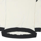 THE NORTH FACE Womens White & Black Crew Neck S Cotton Blend Sweatshirt Outdoor