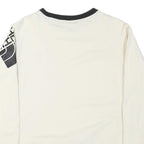 THE NORTH FACE Womens White & Black Crew Neck S Cotton Blend Sweatshirt Outdoor