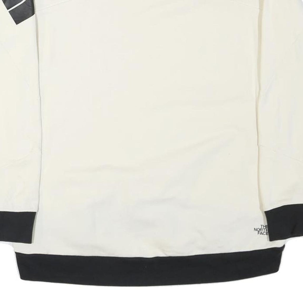 THE NORTH FACE Womens White & Black Crew Neck S Cotton Blend Sweatshirt Outdoor