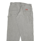 DICKIES Mens Jeans Grey Regular Straight Denim W34 L33 Workwear Zip Closure