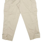 DKNY Womens Beige Regular Cargo Zip Trousers W30 L27 Classic Casual Comfort