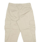 DKNY Womens Beige Regular Cargo Zip Trousers W30 L27 Classic Casual Comfort