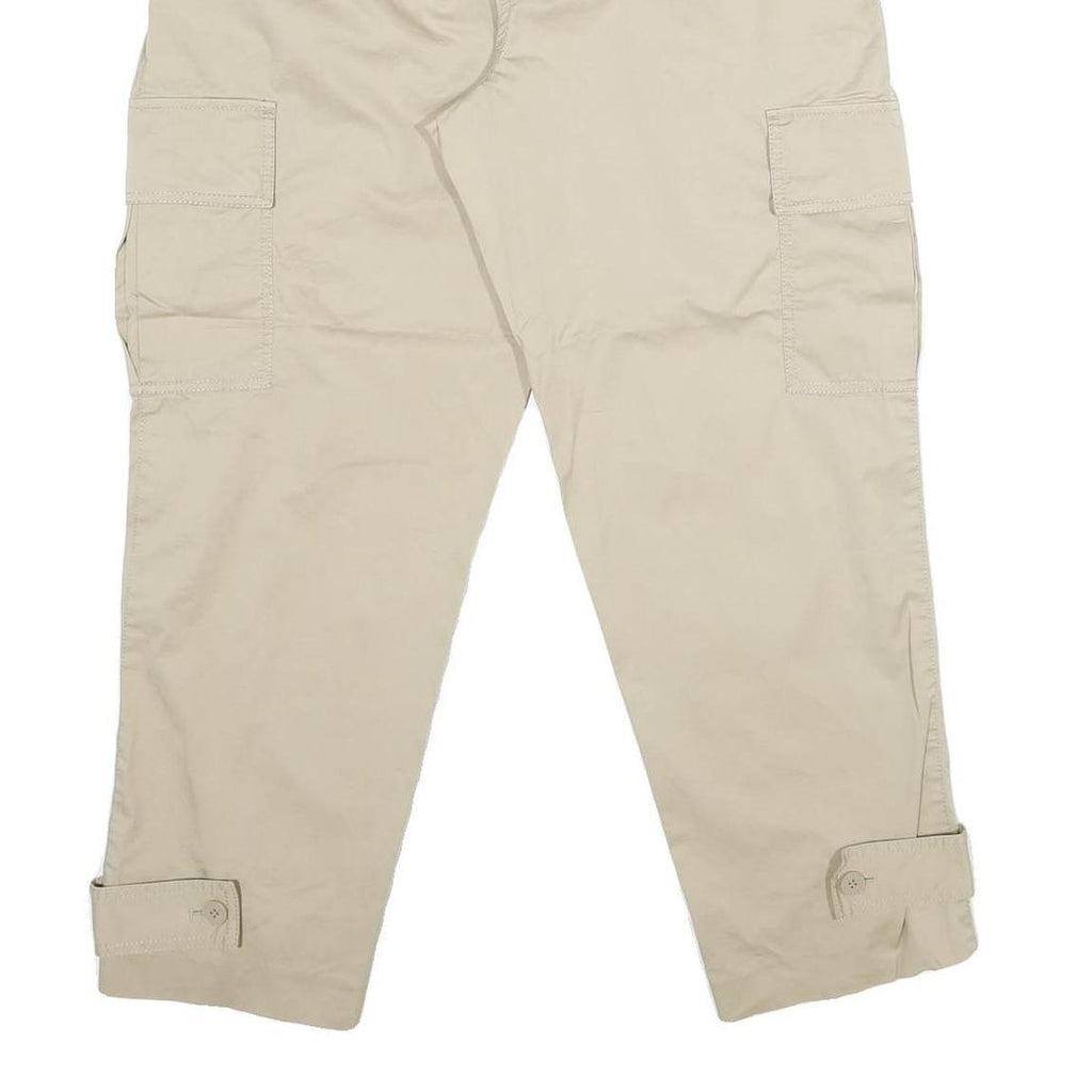 DKNY Womens Beige Regular Cargo Zip Trousers W30 L27 Classic Casual Comfort