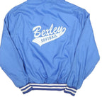 HOLLOWAY Mens Blue Bexley Softball Zip Hooded Jacket L Polyester Woven Casual