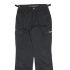 TEDDYS Womens Cotton Blend Black Regular Fit Casual Trousers W28 L32 Utility