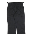 TEDDYS Womens Cotton Blend Black Regular Fit Casual Trousers W28 L32 Utility