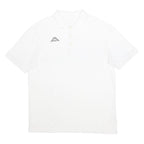 KAPPA Mens White Short Sleeve Plain Polo Shirt 2XL Cotton Classic Sportswear