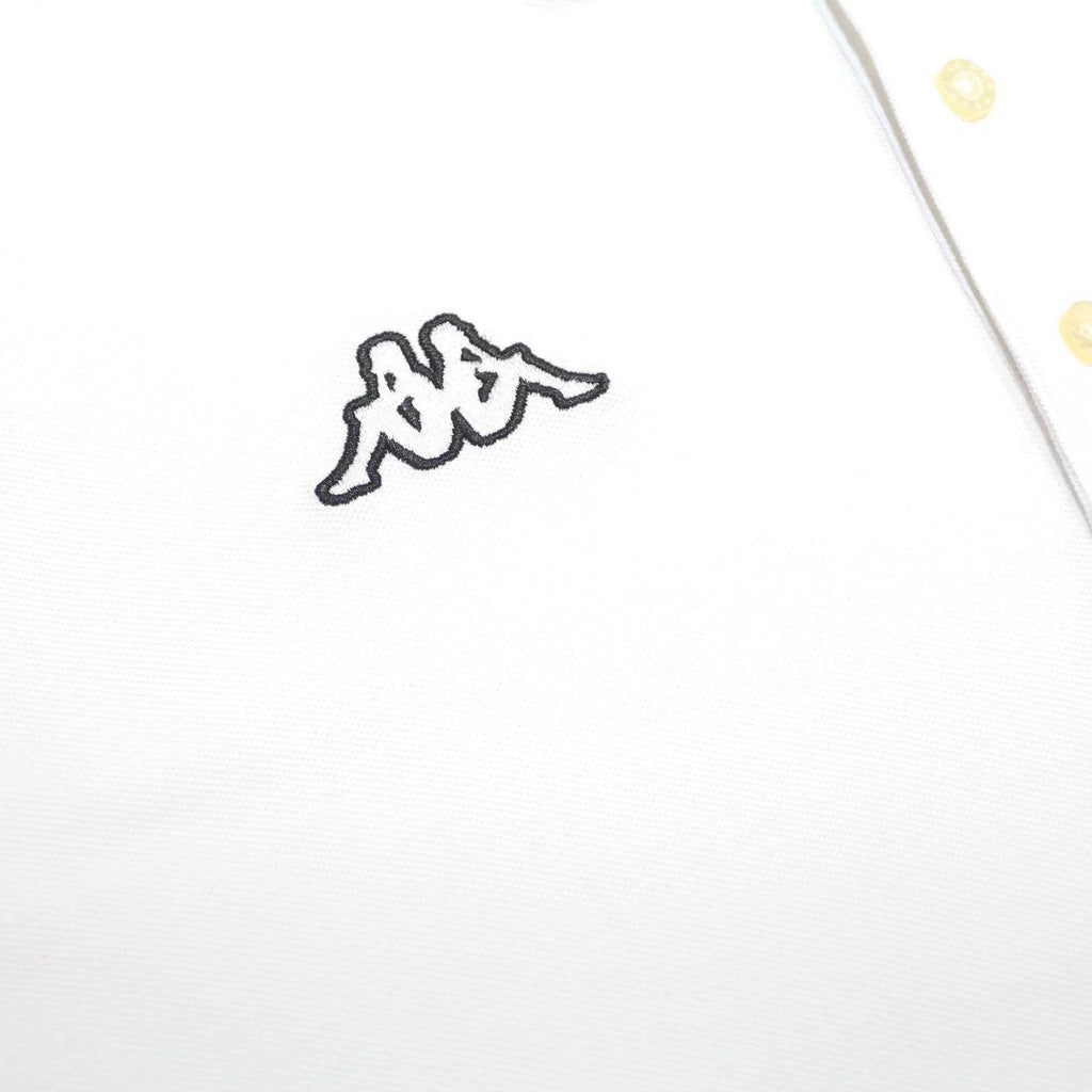 KAPPA Mens White Short Sleeve Plain Polo Shirt 2XL Cotton Classic Sportswear