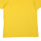 REEBOK Mens Yellow Cotton Blend Graphic T-Shirt S Short Sleeve Crew Neck Logo