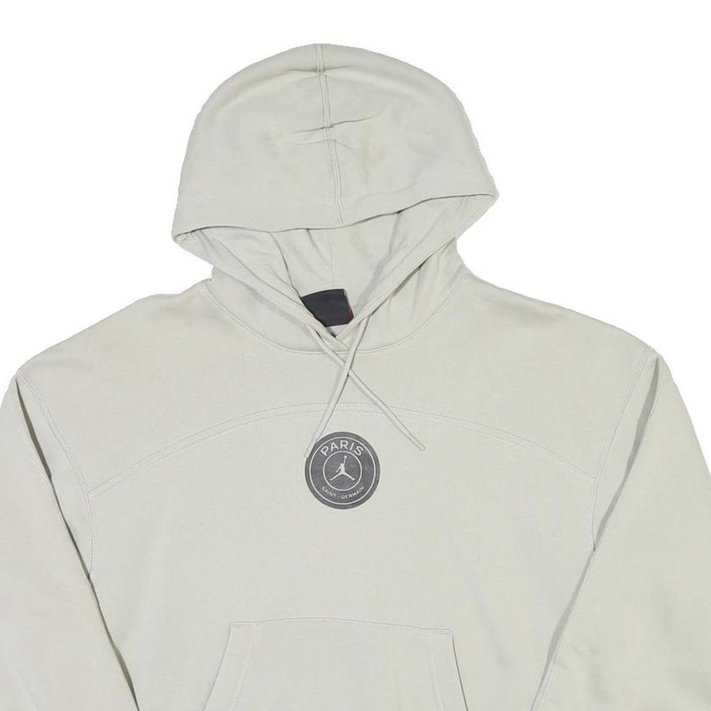 NIKE Womens White Paris Round Logo Pullover Hoodie XS Casual Sweatshirt