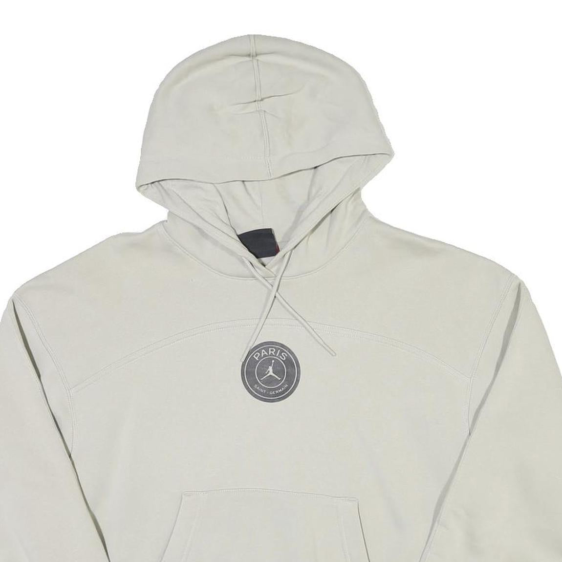 NIKE Womens White Paris Round Logo Pullover Hoodie XS Casual Sweatshirt