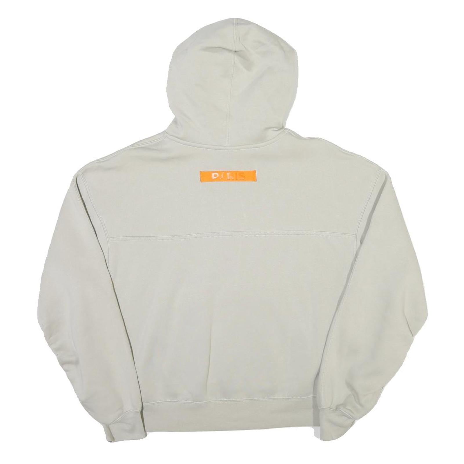 NIKE Womens White Paris Round Logo Pullover Hoodie XS Casual Sweatshirt