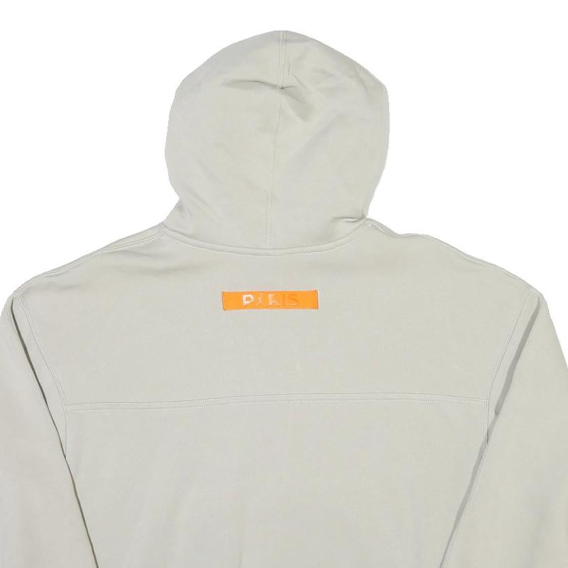 NIKE Womens White Paris Round Logo Pullover Hoodie XS Casual Sweatshirt