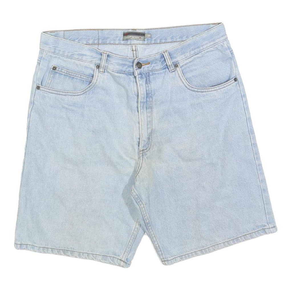 MCPANTHON Mens Shorts Blue Denim L W34 Casual Cotton Summer