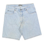 MCPANTHON Mens Shorts Blue Denim L W34 Casual Cotton Summer