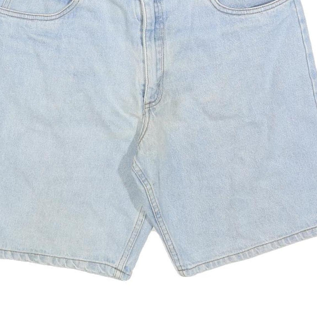 MCPANTHON Mens Shorts Blue Denim L W34 Casual Cotton Summer