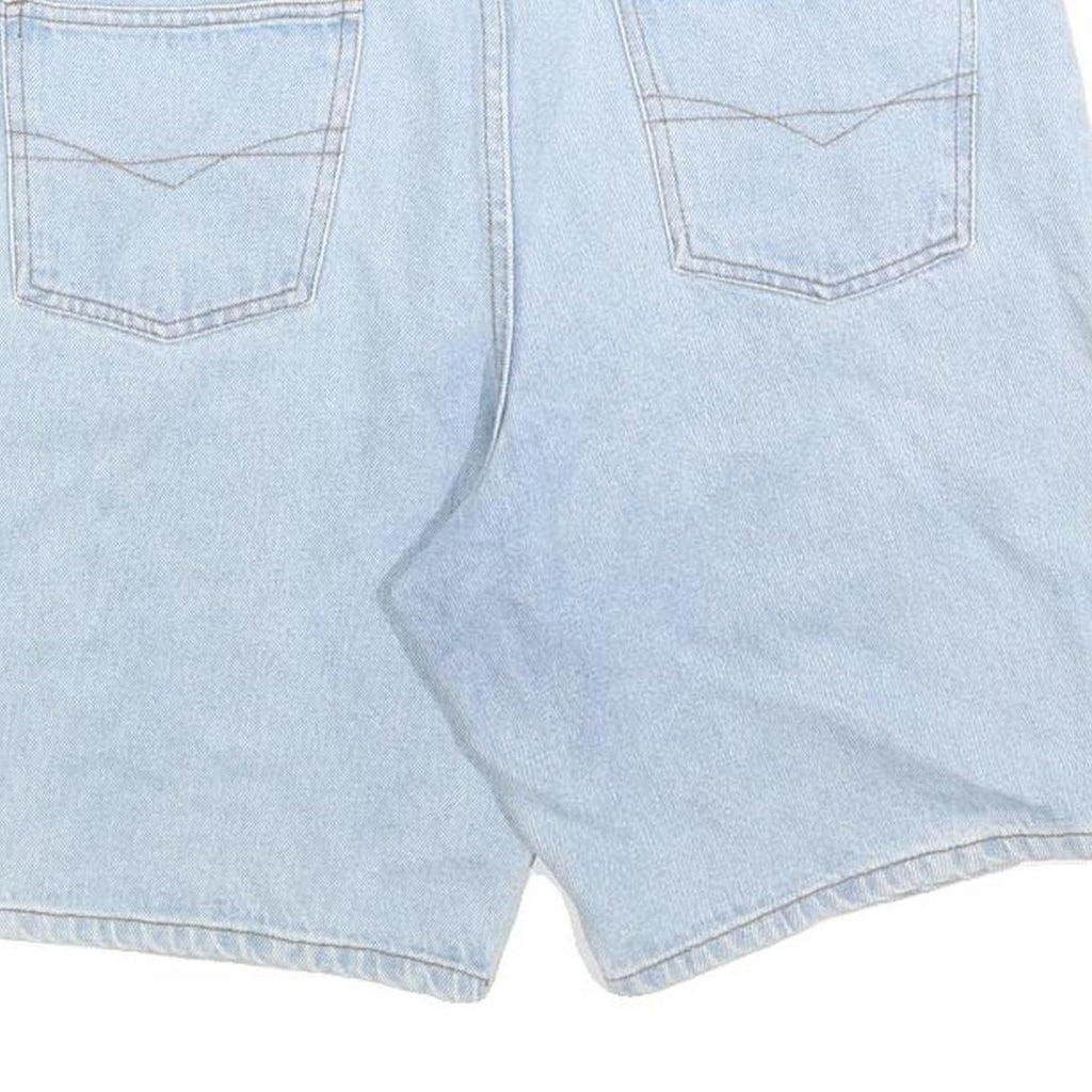 MCPANTHON Mens Shorts Blue Denim L W34 Casual Cotton Summer
