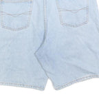 MCPANTHON Mens Shorts Blue Denim L W34 Casual Cotton Summer
