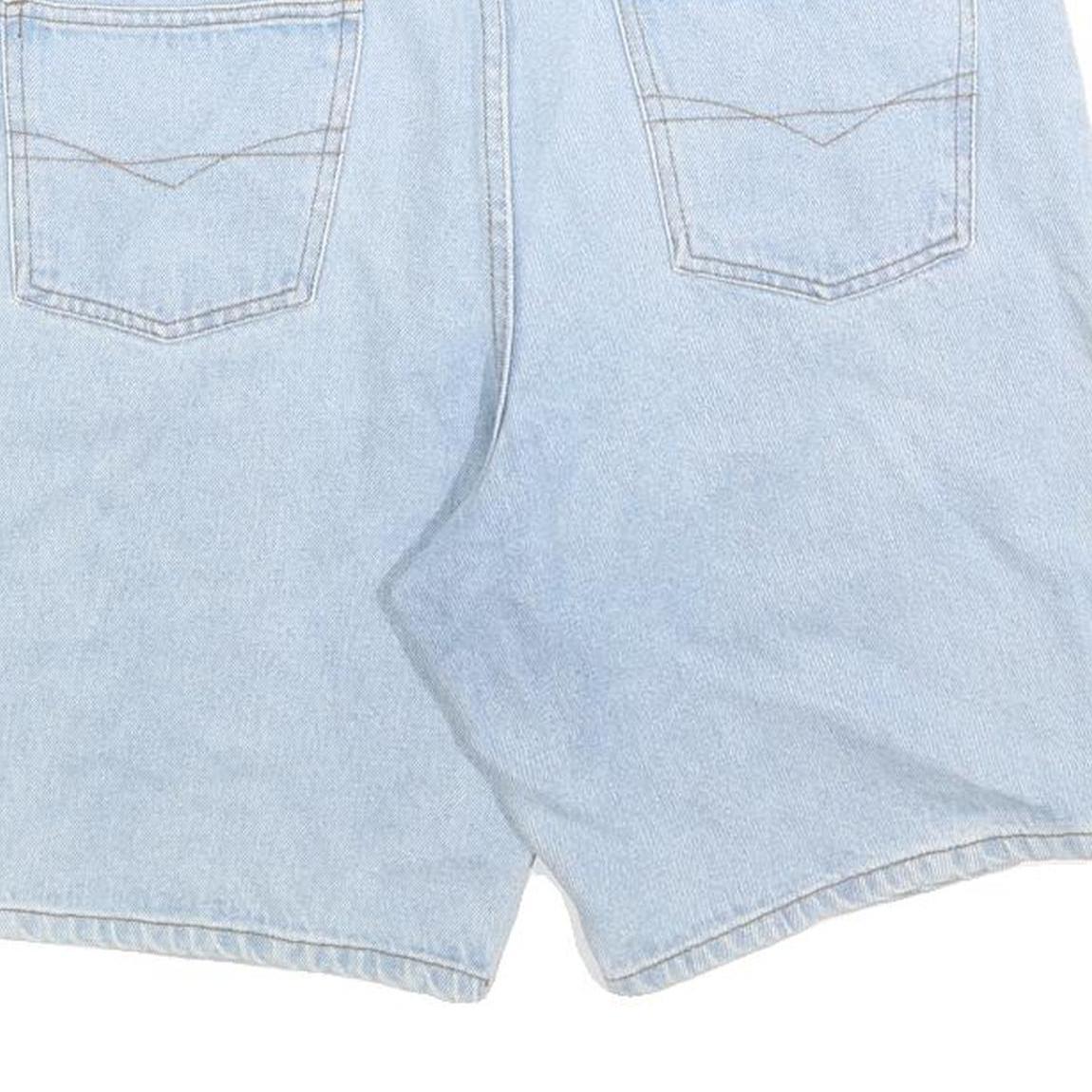 MCPANTHON Mens Shorts Blue Denim L W34 Casual Cotton Summer