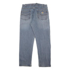 CARHARTT Mens Jeans Blue Regular Straight Denim W34 L31 Casual Workwear