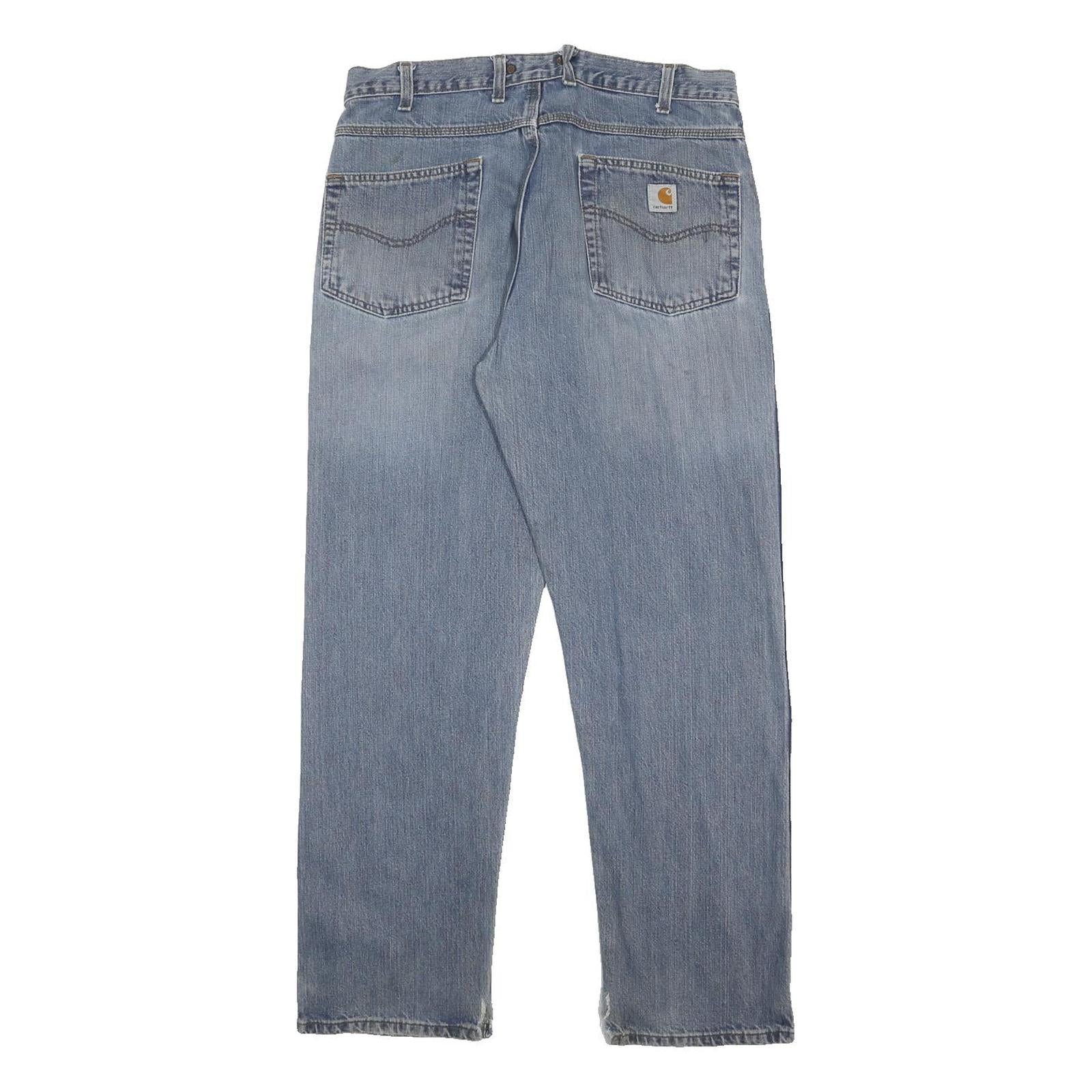 CARHARTT Mens Jeans Blue Regular Straight Denim W34 L31 Casual Workwear