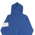 ADIDAS Womens Blue & White Hoodie Jacket UK 14 Polyester Blend Zip Casual