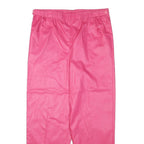 Womens Cotton Blend Pink Relaxed Tapered Trousers W32 L27 Casual Comfort