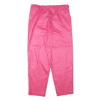 Womens Cotton Blend Pink Relaxed Tapered Trousers W32 L27 Casual Comfort