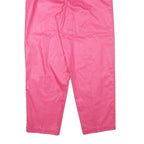 Womens Cotton Blend Pink Relaxed Tapered Trousers W32 L27 Casual Comfort