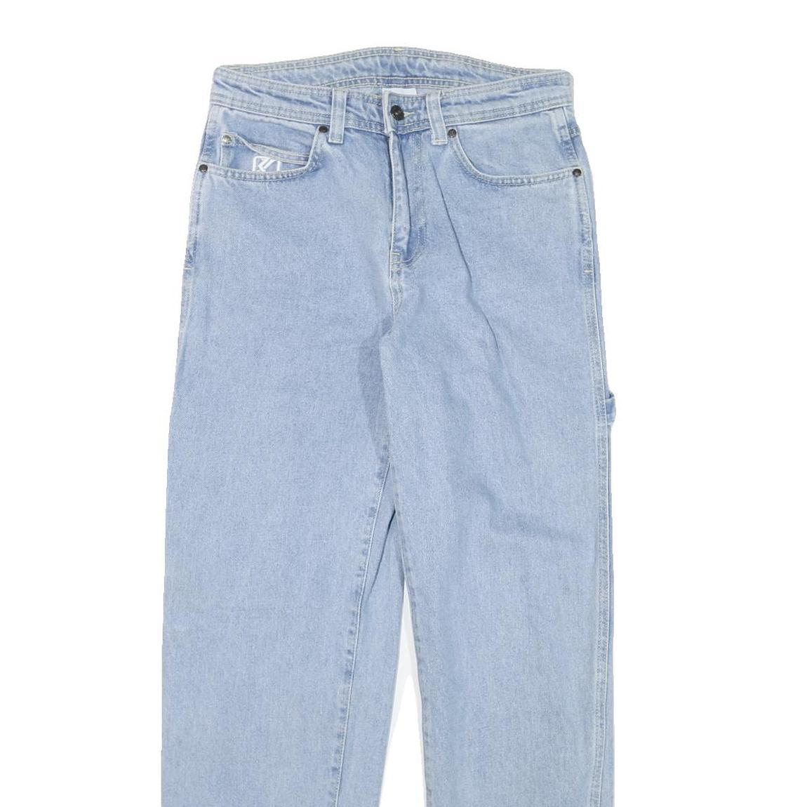KARL KANI Womens Jeans Blue Relaxed Straight Denim Light W28 L30 Casual Urban