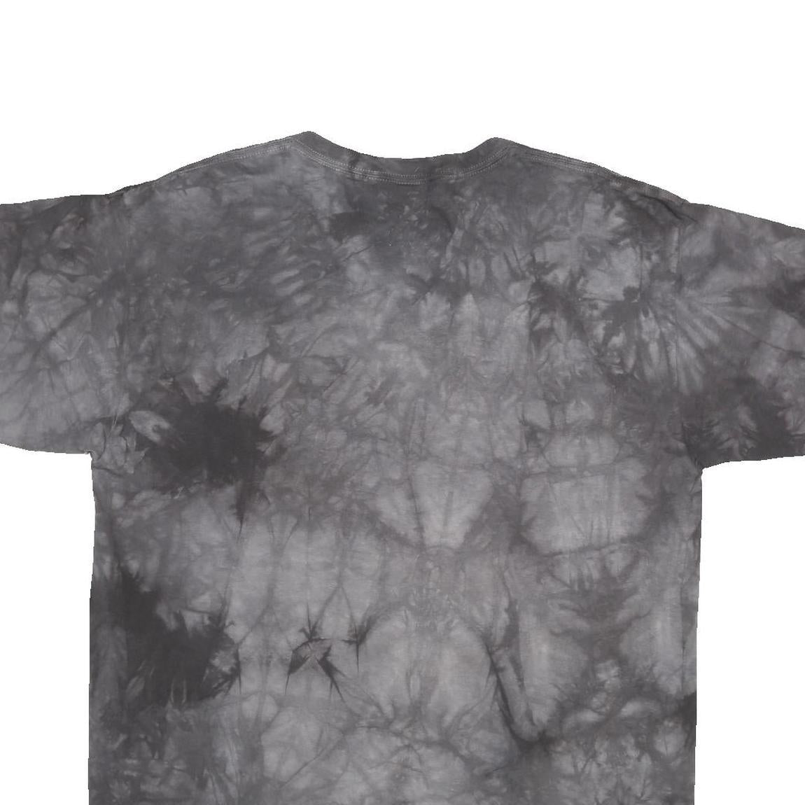 THE MOUNTAIN Mens Black Tie Dye Elephant Graphic T-Shirt XL Crew Neck Short