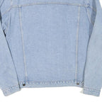 HENSON AND HENSON Mens Blue Denim Jacket L Cotton Blend Classic Button Fastening