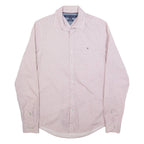 TOMMY HILFIGER Mens Shirt Pink Spotted Long Sleeve XS