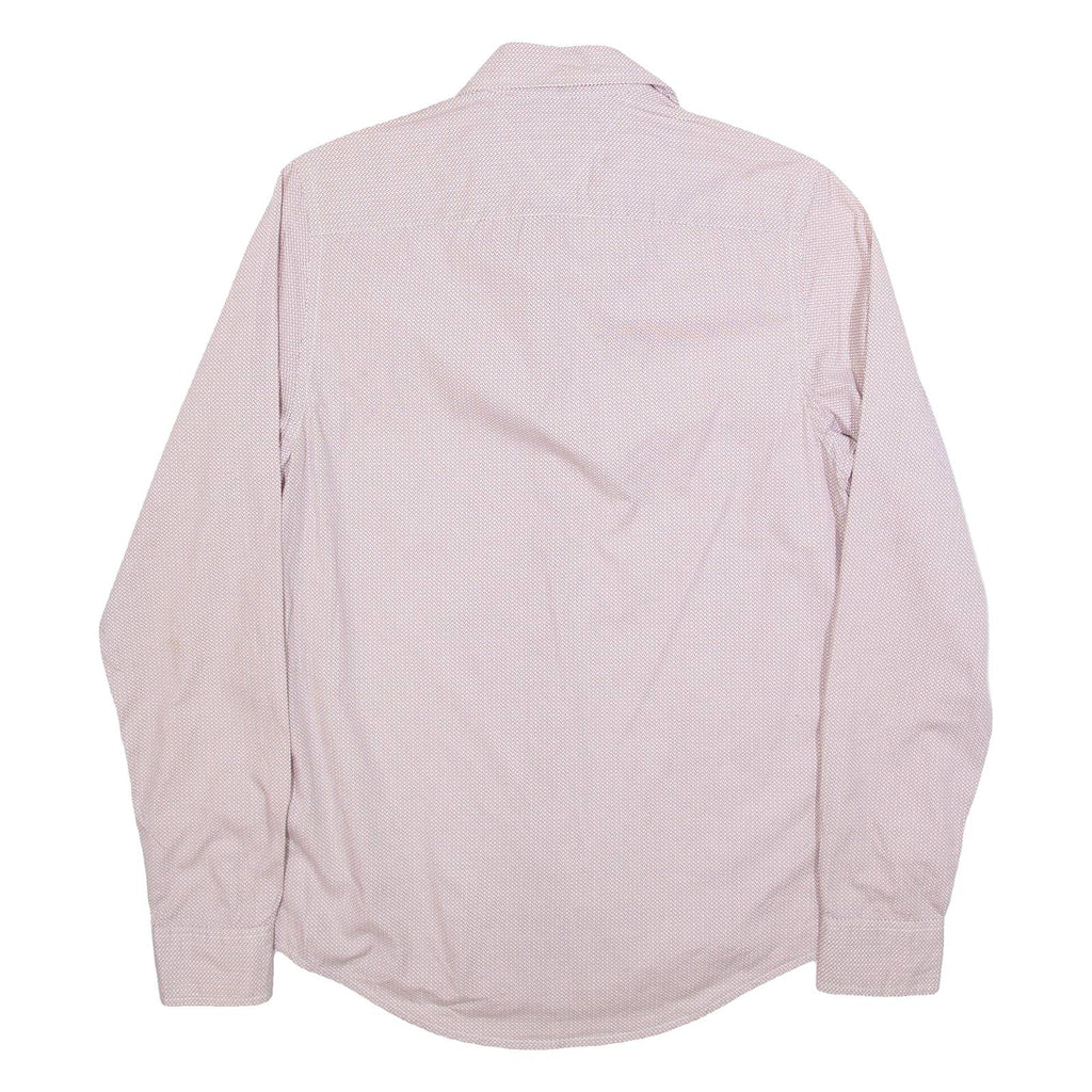 TOMMY HILFIGER Mens Shirt Pink Spotted Long Sleeve XS