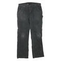 CARHARTT Mens Black Cotton Blend Regular Fit Straight Leg Trousers W36 L32