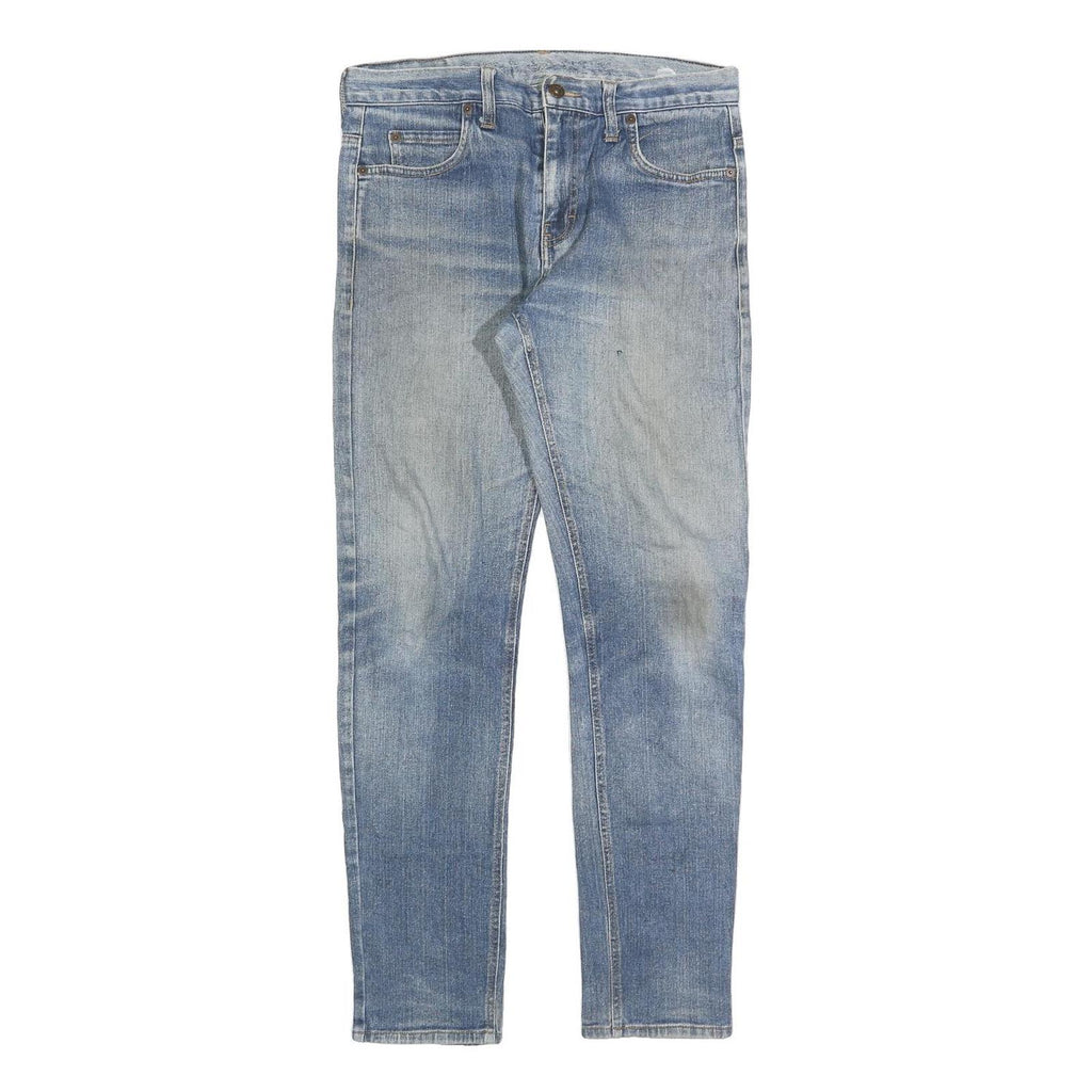 DICKIES Mens Slim Blue Denim Light Wash Jeans W30 L30 Zip Closure Casual