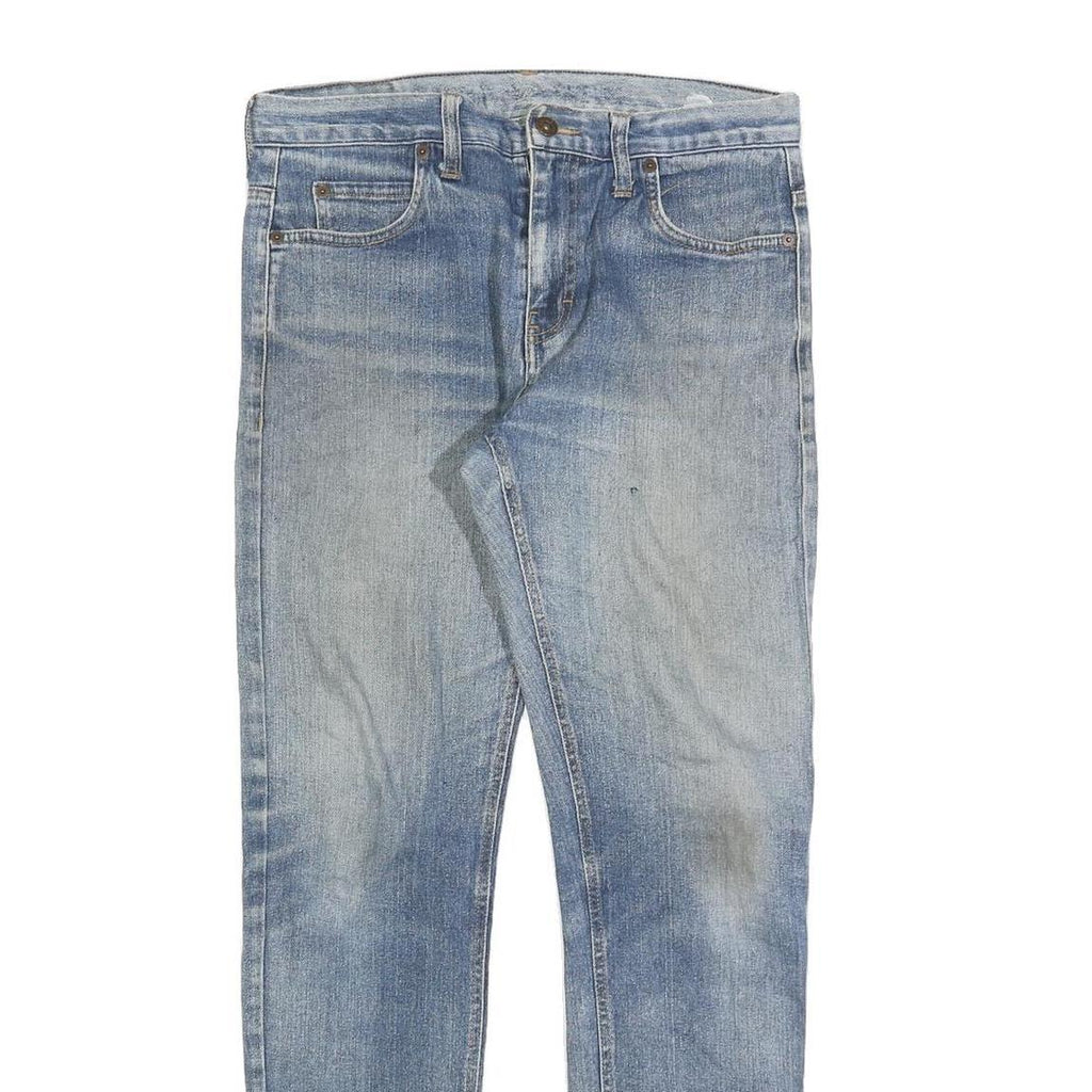 DICKIES Mens Slim Blue Denim Light Wash Jeans W30 L30 Zip Closure Casual