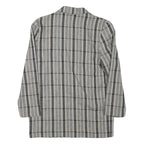 MISS SMITH Womens Grey Check Blazer Jacket L Polyester Blend Button Closure