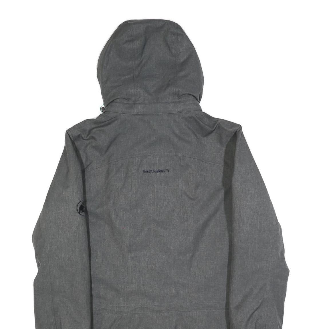 MAMMUT Womens Grey Outdoor Jacket M Polyester Blend Zip Hooded Regular Fit