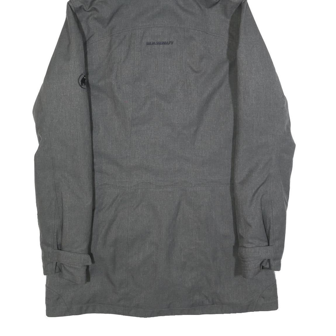 MAMMUT Womens Grey Outdoor Jacket M Polyester Blend Zip Hooded Regular Fit