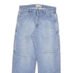 DENVER HAYES Mens Jeans Blue Relaxed Straight Denim Medium W34 L32 Casual