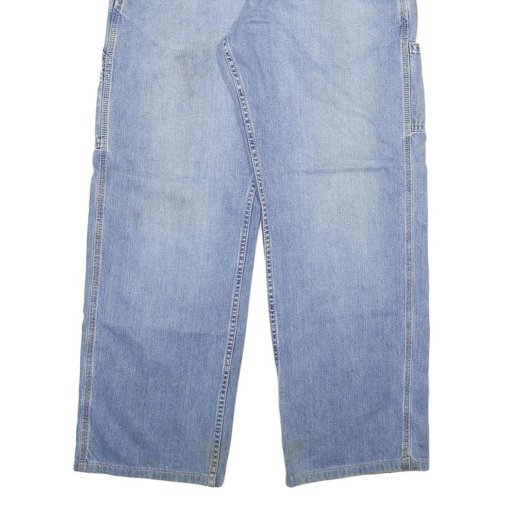 DENVER HAYES Mens Jeans Blue Relaxed Straight Denim Medium W34 L32 Casual