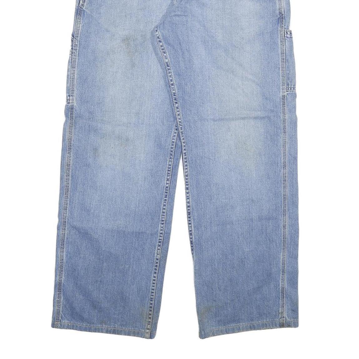 DENVER HAYES Mens Jeans Blue Relaxed Straight Denim Medium W34 L32 Casual