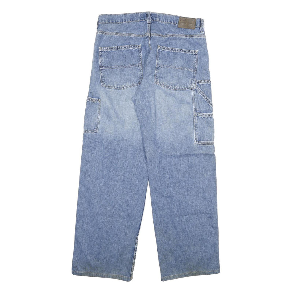 DENVER HAYES Mens Jeans Blue Relaxed Straight Denim Medium W34 L32 Casual