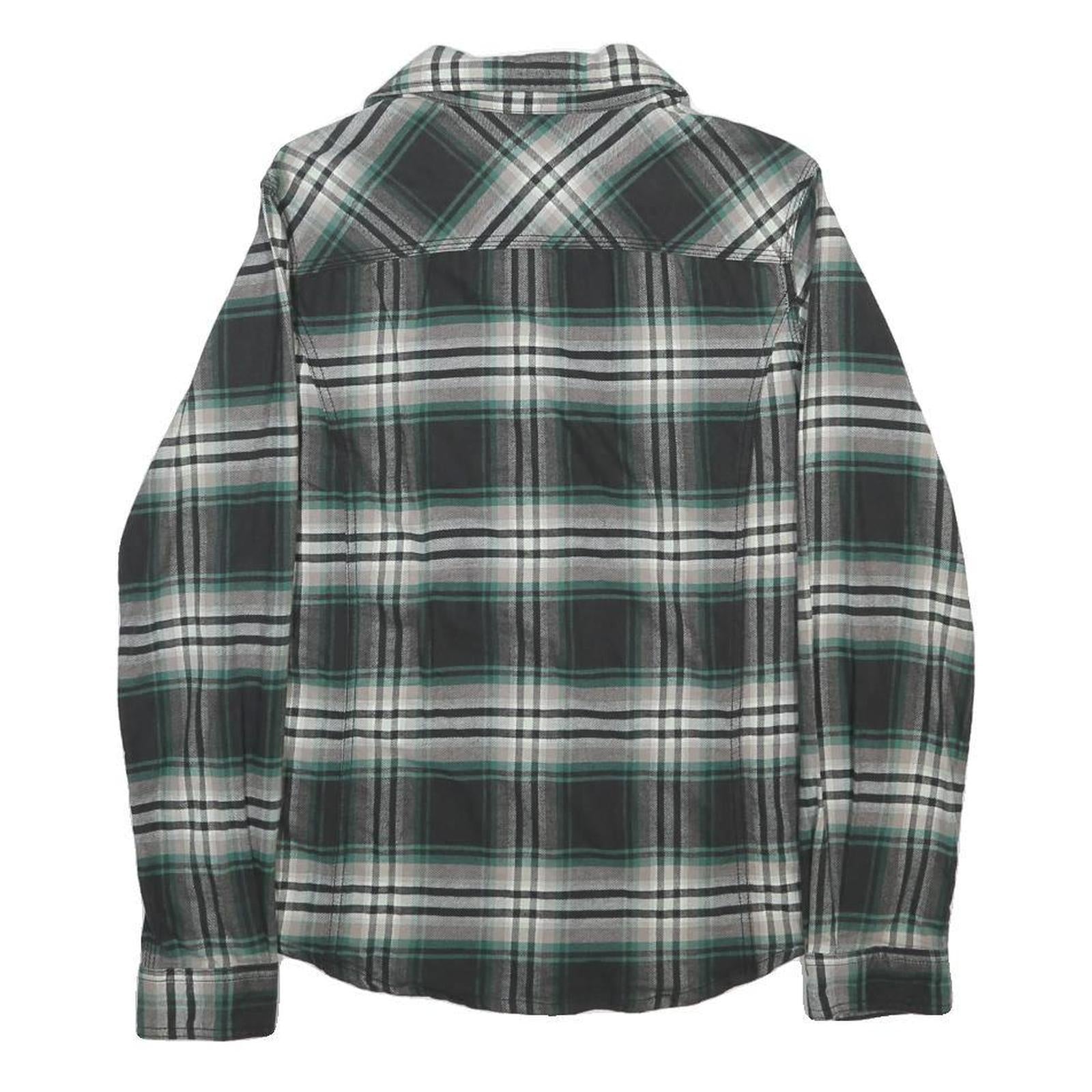 CARHARTT Womens Green Black & White Checked Cotton Blend Shirt M Casual Workwear