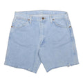 WRANGLER Mens Denim Blue Casual Shorts M W34 Raw Hem Relaxed Fit