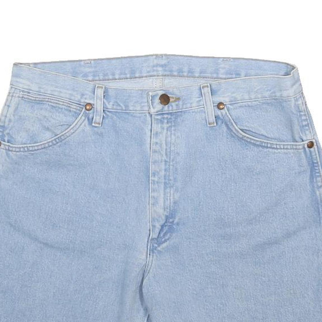 WRANGLER Mens Denim Blue Casual Shorts M W34 Raw Hem Relaxed Fit