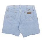 WRANGLER Mens Denim Blue Casual Shorts M W34 Raw Hem Relaxed Fit